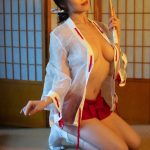 【夢幻遊郭】透け肌ミニスカ スクール巫女